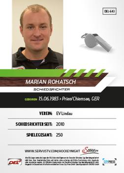 2013-14 Playercards Premium Serie Update (DEL) #643 Marian Rohatsch Back