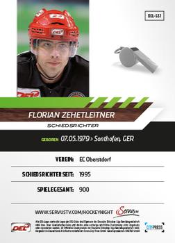 2013-14 Playercards Premium Serie Update (DEL) #651 Florian Zehetleitner Back