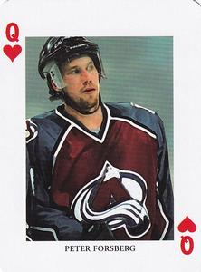 2008-09 Swedish Ice Hockey Playing Card #Q♥ Peter Forsberg Front