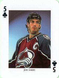 2008-09 Swedish Ice Hockey Playing Card #5♣ Joe Sakic Front