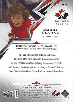 2018 Upper Deck Team Canada Juniors #85 Bobby Clarke Back