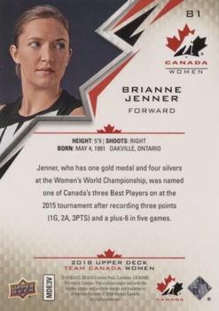 2018 Upper Deck Team Canada Juniors - High Gloss #81 Brianne Jenner Back