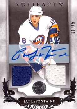 2018-19 Upper Deck Artifacts - Auto Material Jersey Silver #138 Pat LaFontaine Front