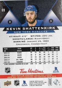 2018-19 Upper Deck Tim Hortons #69 Kevin Shattenkirk Back