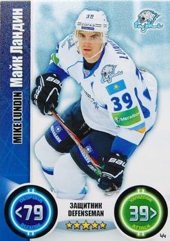 2013-14 Topps KHL Stars (Russian) #44 Mike Lundin Front