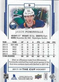 2017-18 Upper Deck The Cup #9 Jason Pominville Back