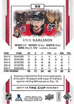 2017-18 Upper Deck The Cup #59 Erik Karlsson Back