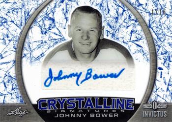 2017-18 Leaf Invictus - Crystalline Signatures - Blue #CS-JB1 Johnny Bower Front