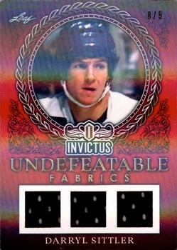 2017-18 Leaf Invictus - Undefeatable Fabric Relics - Red #UF-06 Darryl Sittler Front