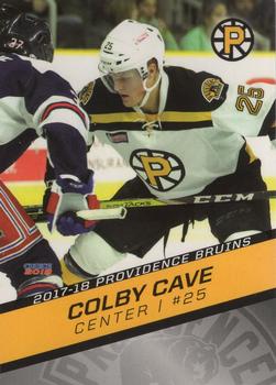 2017-18 Choice Providence Bruins (AHL) #20 Colby Cave Front