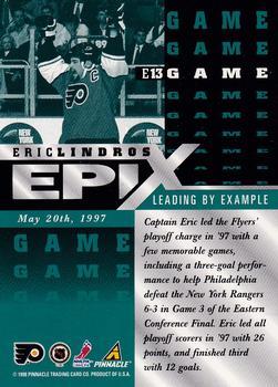1997-98 Zenith - Epix Emerald #E13 Eric Lindros Back