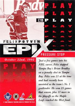 1997-98 Zenith - Epix Orange #E11 Felix Potvin Back