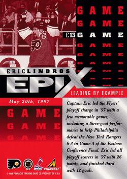 1997-98 Zenith - Epix Orange #E13 Eric Lindros Back
