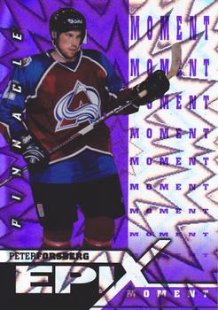 1997-98 Score - Epix Purple #E14 Peter Forsberg Front