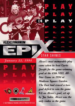 1997-98 Pinnacle Certified - Epix Orange #E4 Alexei Yashin Back