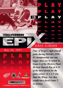 1997-98 Pinnacle Certified - Epix Orange #E5 Sergei Fedorov Back