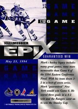 1997-98 Pinnacle Certified - Epix Purple #E12 Mark Messier Back