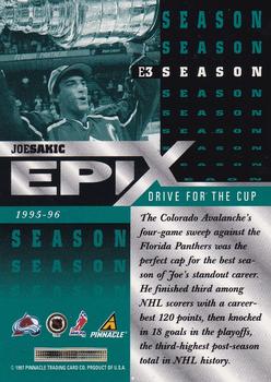 1997-98 Pinnacle - Epix Emerald #E3 Joe Sakic Back