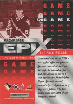 1997-98 Pinnacle - Epix Orange #E20 Jaromir Jagr Back