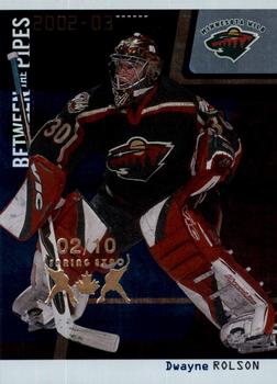 2002-03 Be a Player Between the Pipes - Spring Expo #38 Dwayne Roloson Front