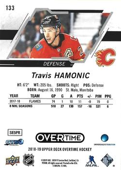 2018-19 Upper Deck Overtime #133 Travis Hamonic Back