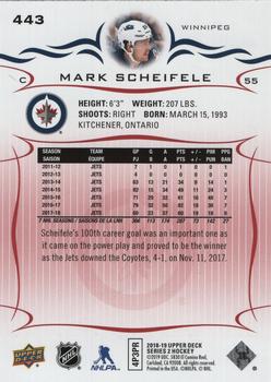 2018-19 Upper Deck - UD Exclusives #443 Mark Scheifele Back