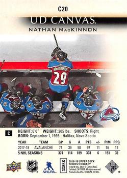 2018-19 Upper Deck - UD Canvas #C20 Nathan MacKinnon Back
