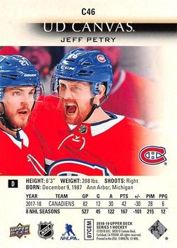 2018-19 Upper Deck - UD Canvas #C46 Jeff Petry Back