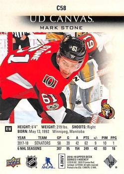 2018-19 Upper Deck - UD Canvas #C58 Mark Stone Back