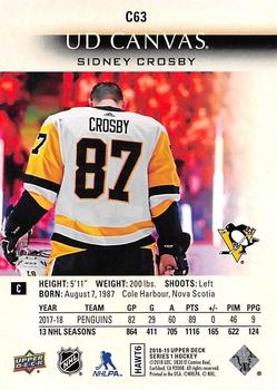 2018-19 Upper Deck - UD Canvas #C63 Sidney Crosby Back