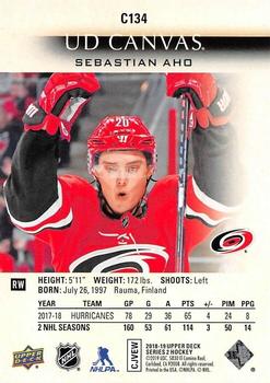 2018-19 Upper Deck - UD Canvas #C134 Sebastian Aho Back