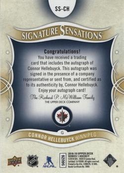 2018-19 Upper Deck - Signature Sensations #SS-CH Connor Hellebuyck Back