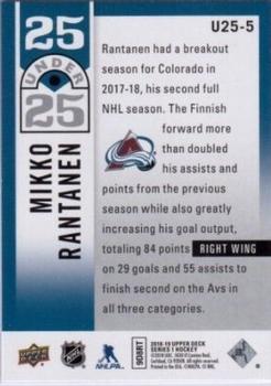 2018-19 Upper Deck - 25 Under 25 #U25-5 Mikko Rantanen Back