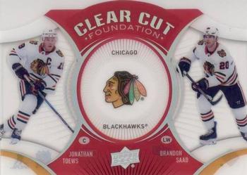 2018-19 Upper Deck - Clear Cut Foundations Duos #CCF-7 Jonathan Toews / Brandon Saad Front