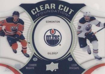 2018-19 Upper Deck - Clear Cut Foundations Duos #CCF-12 Connor McDavid / Leon Draisaitl Front