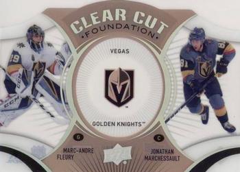 2018-19 Upper Deck - Clear Cut Foundations Duos #CCF-29 Marc-Andre Fleury / Jonathan Marchessault Front