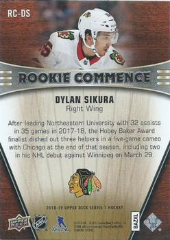 2018-19 Upper Deck - Rookie Commence #RC-DS Dylan Sikura Back
