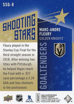 2018-19 Upper Deck - Shooting Stars Goaltenders #SSG-8 Marc-Andre Fleury Back