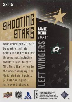2018-19 Upper Deck - Shooting Stars Left Wingers Black #SSL-5 Jamie Benn Back