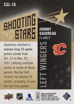2018-19 Upper Deck - Shooting Stars Left Wingers Black #SSL-10 Johnny Gaudreau Back