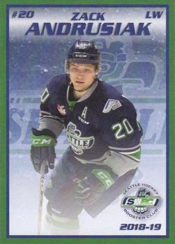 2018-19 Booster Club Seattle Thunderbirds (WHL) #NNO Zack Andrusiak Front