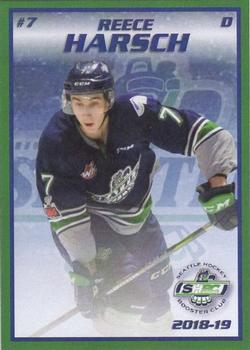 2018-19 Booster Club Seattle Thunderbirds (WHL) #NNO Reece Harsch Front