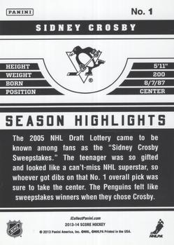 2013-14 Score - Season Highlights #1 Sidney Crosby Back