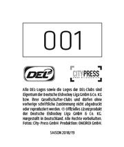 2018-19 Playercards Stickers (DEL) #1 DEL 25 Jahre Back