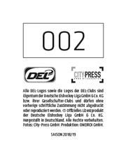 2018-19 Playercards Stickers (DEL) #2 DEL Logo Back