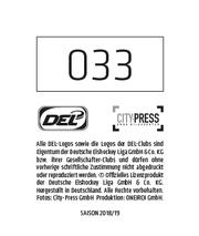 2018-19 Playercards Stickers (DEL) #33 Kai Wissmann Back