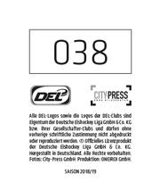2018-19 Playercards Stickers (DEL) #38 Jens Baxmann Back