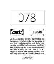 2018-19 Playercards Stickers (DEL) #078 Dusseldorfer EG Back