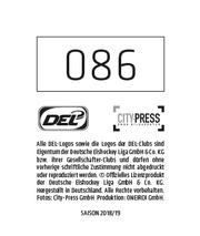 2018-19 Playercards Stickers (DEL) #86 Philip Gogulla Back