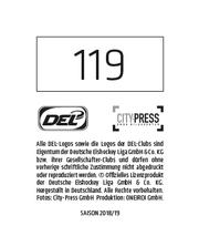 2018-19 Playercards Stickers (DEL) #119 Petr Taticek Back